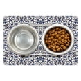 thumbnail image 1 of Orient Pet Mat for Food and Water, Moroccan Floral Pattern Victorian Rococo Baroque Design, Non-Slip Rubber Mat for Dogs and Cats, 18" X 12", by Ambesonne, 1 of 2