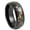 Gold-meteorite, variant on 8mm Mens Dome Tungsten Wedding Band Gold-Meteorite Inlay, Cosmic Galaxy Ring size 11