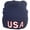 Navy, variant on Solid Cuffed Beanie W/Embroidered USA W/Border - Red