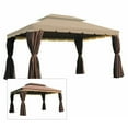 thumbnail image 2 of Garden Winds Replacement Canopy for Outsunny Classic 10 x 13 Gazebo - Riplock 350 ( Beige), 2 of 6