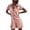 Pink, variant on Cotton Linen Rompers for Women Short Sleeve Button Down Loose Fit Overall Shorts Collared Ruffle Hem Casual Beach Summer Rompers Pink S