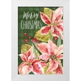 thumbnail image 1 of Talent, Kelley 23x32 White Modern Wood Framed Museum Art Print Titled - Merry Christmas Poinsettias, 1 of 4