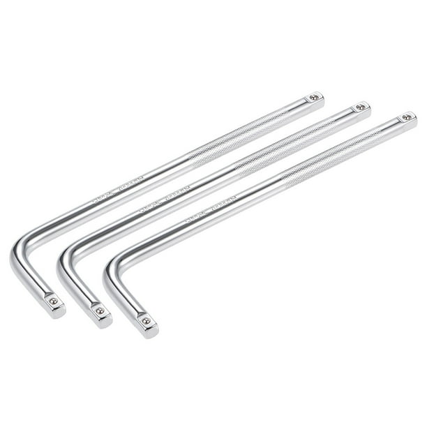 3 Pcs 3/8" Drive Socket Breaker L Shape Extension Bar Wrench, CRV