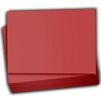 Hamilco Colored Scrapbook Cardstock Paper 5x7 Card Stock Paper 65 lb Cover 100 Pack Crimson Red
