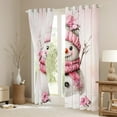 thumbnail image 3 of jejeloiu Christmas Snowman Blackout Curtains Set of 2 (52x84 Each),Rustic Peach Blossom Window Curtains,Pink White Curtains and Drapes For Girl Boys,Luxury Bedroom Decor, 3 of 6