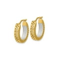 thumbnail image 2 of Gem & Harmony Diamond Cut Hoop Earrings in 14K Yellow Gold for Women, 2 of 6