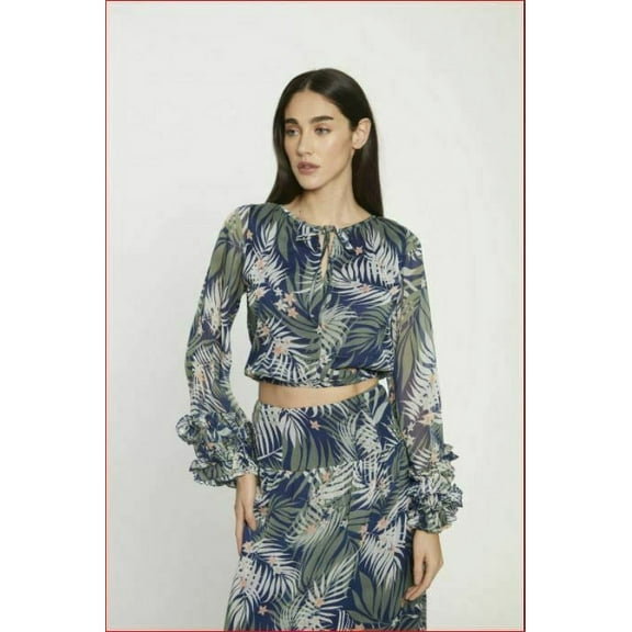 new WALTER BAKER women Serenity Top blouse shirt W53256 tropical night XS $148