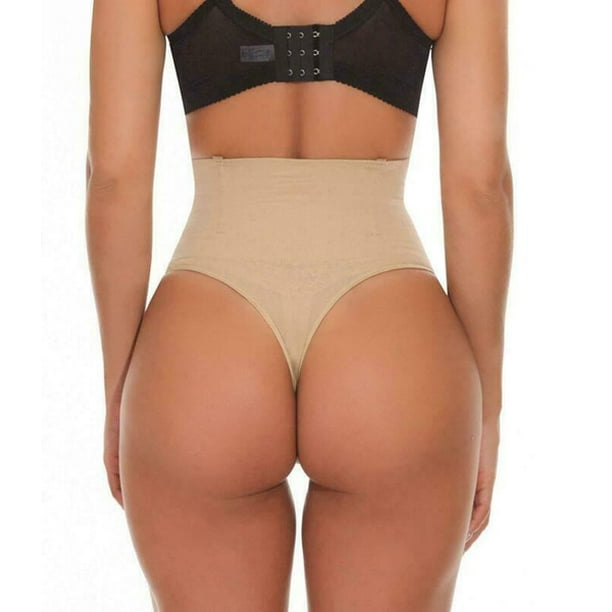 Women's Body Shaper Thong G-String High Waist Tummy Control Invisible Body  shaping pants 