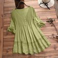 thumbnail image 3 of QGJZVUNL Flowy V Neck T Shirts for Women Fall Clothes Casual Long Sleeve Blouses Business Work Tops Size S, 3 of 8