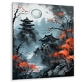 thumbnail image 2 of Designart "Maple s Nocturnal Dance V" Japon Landscape Metal Art Print, 2 of 5