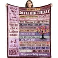 thumbnail image 1 of LHSHID 50th Birthday Gifts for Women Blanket 50th Birthday Gift Ideas 50th Birthday Decorations 50 Birthday Gifts for Women 50 Year Old Gifts for Women Birthday Gifts for Women Throw Blanket 30"x40", 1 of 7