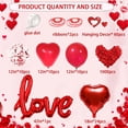 thumbnail image 3 of Articles de Fête Rouges Décorations de la Saint-Valentin avec et Ballons d'Amour Pétales de Rose pour Déco de Mariage Décorations d'Anniversaire avec Latex Rouge et Décor Suspendu en Forme de Cœur Décorations de Fête de Pâques; Saint-Valentin, 3 of 6
