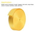 thumbnail image 4 of Flat Nylon Webbing Strap 1.5 Inch 25 Yards Gold Tone for Backpack, Luggage-rack, 4 of 6