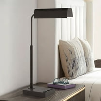 360 Lighting Harris 25 1/2" High Pharmacy Modern Desk Lamp USB Port AC Power Outlet Brown Bronze Finish Metal Home Office Charging