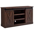 thumbnail image 1 of Edyo Living Rustic Farmhouse TV Stand Table w/ Sliding Barn Door, Espresso, 1 of 6