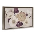thumbnail image 3 of Stupell Industries Open Blooms Maroon Florals Brown Framed Floater Canvas Wall Art, design by Sisi and Seb, 3 of 9