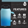 thumbnail image 4 of TAL Stainless Steel Basin Water Bottle 40 fl oz, Blue Ombre, 4 of 5