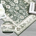 thumbnail image 4 of Haperlare 9' x 12' Large Area Rug Non-slip Washable Floral Printed Rug for Living Room Bedroom Green, 4 of 7