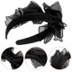 thumbnail image 2 of Diadema con lazo de encaje estilo retro, adorable tocado para fiestas de cosplay y festivales., 2 of 5