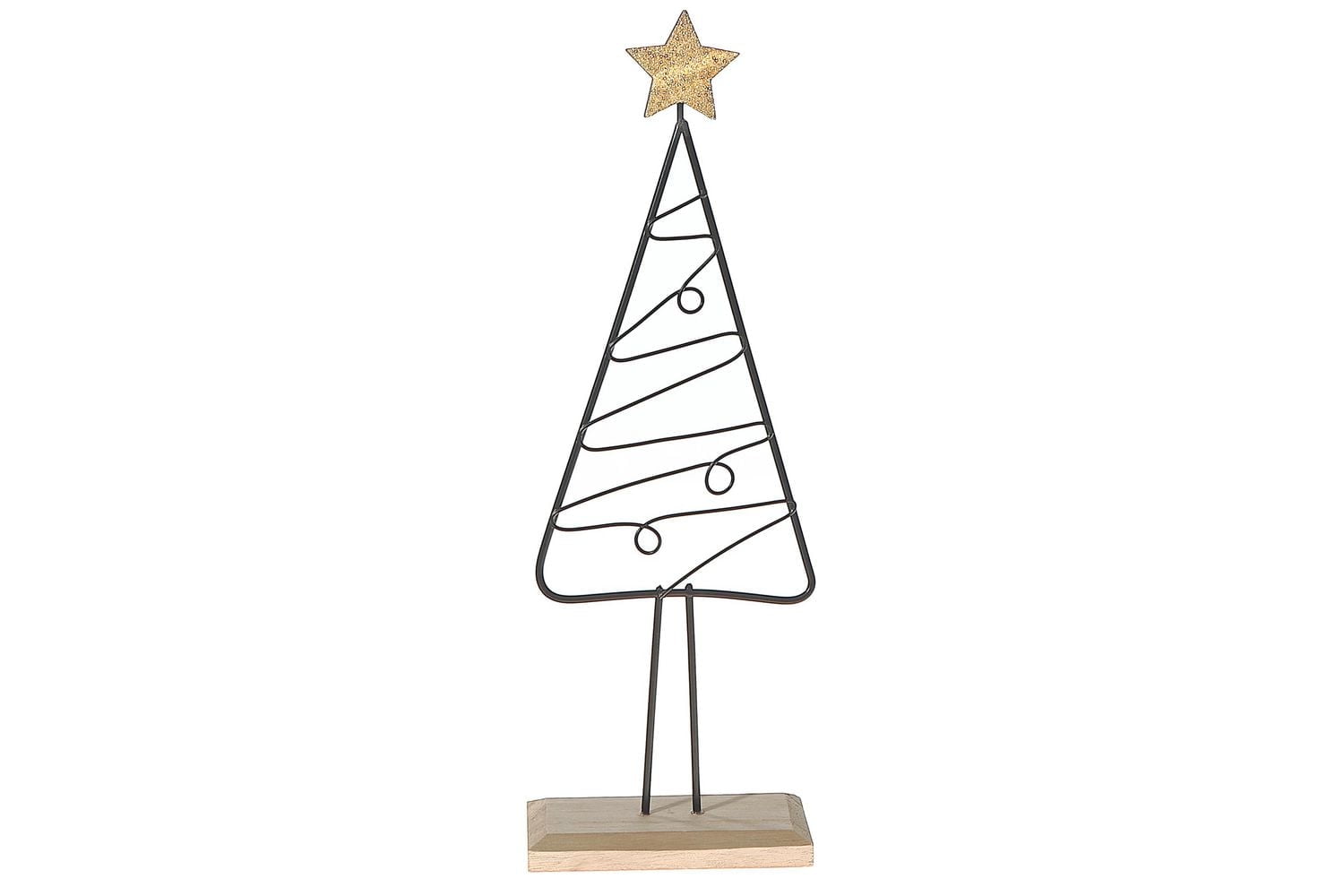 Wire Tree And Star Stand Decor 11.42"