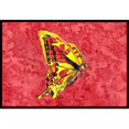 thumbnail image 1 of Carolines Treasures 8862JMAT Papillon de 24 x 36 Po sur Paillasson Rouge Intérieur Ou Extérieur, 1 of 4