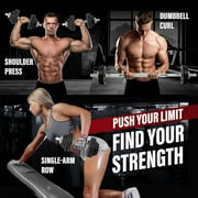 Yes4All Adjustable Dumbbell Set, Black, 52.5 lb Single