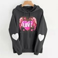 thumbnail image 7 of mihongmao V-Day Sweetheart Print Sweatshirt for Women's Heart Print Long Sleeve Round Neck Sweatshirt Sweatshirt Hoodless Sweatshirt Red M, 7 of 7