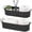 Black, variant on Metal Storage Basket for Toilet Tank Top Bathroom Decor, Galvanized Tray with Handle for Shelves, Farmhouse Toilet Paper Holder Organizing Bin Box for Countertop Living Room, Set of 2, Black
