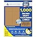 thumbnail image 3 of 1,000 Labels Outfitters® 4 x 2 inch Brown Kraft Self Adhesive Labels, 100 Sheets with 10 Labels per Sheet, 3 of 4
