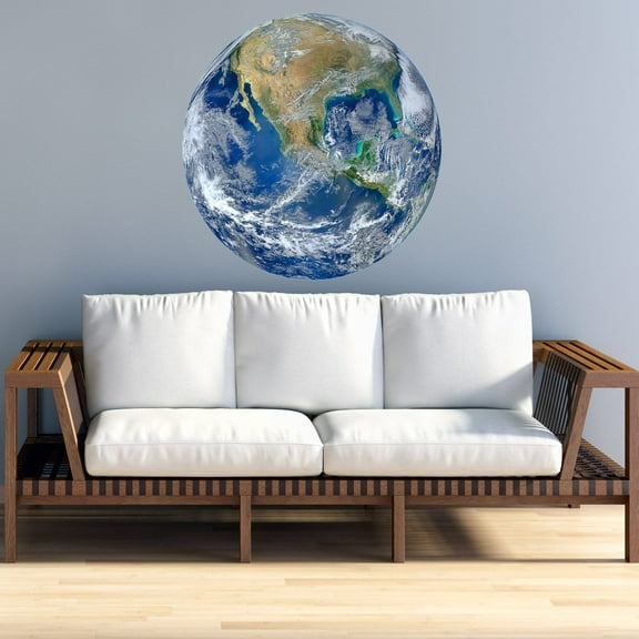 VWAQ 3D Globe Wall Decal - Earth Vinyl Sticker, Planet Earth Wall Art - PAS26 (20" Diameter)