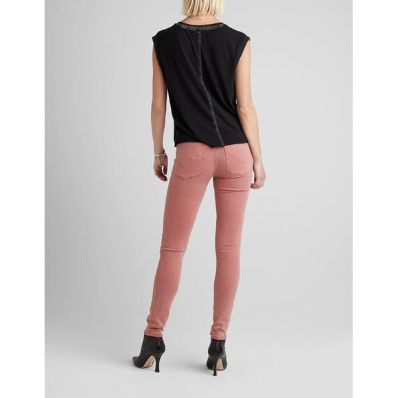Hudson Womens Ripped Skinny Fit Jeans, Red, 26
