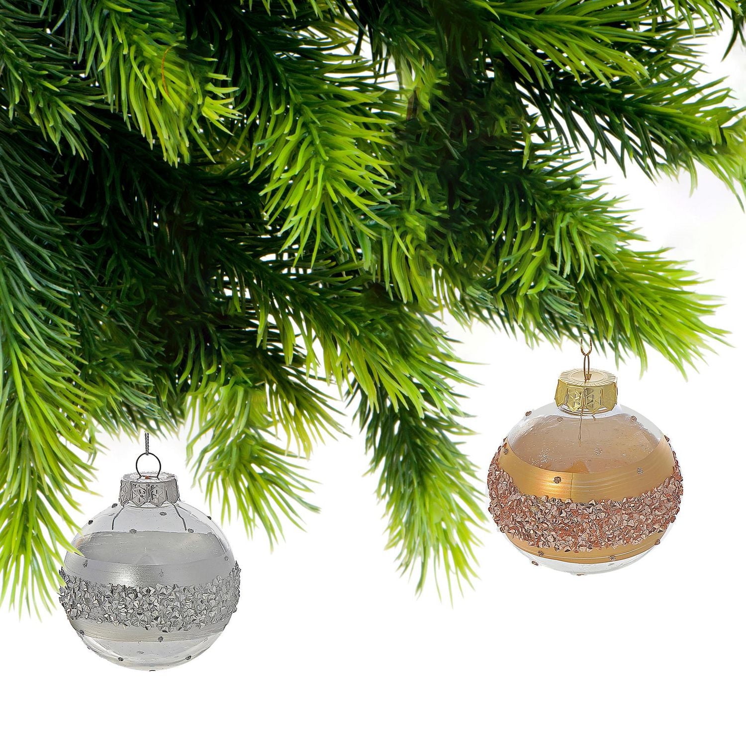 Christmas Sparkle Beaded Ornament   - Set of 12