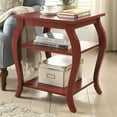 thumbnail image 2 of End Table with Two Lower Shelves, Red, 2 of 11