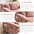thumbnail image 4 of Chaise Lounge Chair Indoor, Oversized Boneless Sleeper Sofa Bed with 3 Pillows and Storage Pockets,Comfy Chenille Cloud Couch,Modern Deep Seat Reading Chair for Living Room, 4 of 7
