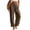 08New-Brown, variant on Diufon Cotton Linen Pants Women Drawstring Waist Summer Palazzo Pants Flowy Wide Leg Beach Trousers with Pockets