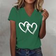 thumbnail image 2 of beishanbush Hot Sales Saving $10 Womens Short Sleeve Tops Women's Print T-Shirt,Round Neck Short Sleeve Lightweight Soft Casual Summer Under $10, 2 of 5
