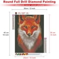 thumbnail image 4 of Kits de pintura de diamante 5D JanHm zorro para decoración de pared 30x40 cm, 4 of 5