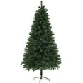 thumbnail image 1 of HOMCOM 7.5ft Artificial Christmas Tree with Auto Open, Steel Base, Green, 1 of 10