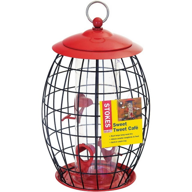1 PK, Stokes Select 50216Stokes Select Sweet Tweet Cafe Red Plastic 1 Lb. Capacity Cage Bird