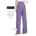 thumbnail image 2 of Roaman's Women's Plus Size Wide Leg Bend Over Pant, 2 of 6