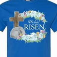 thumbnail image 4 of Inktastic Easter He Has Risen with Cross and Flowers T-Shirt, 4 of 5