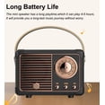 thumbnail image 5 of Baolira Altavoz Bluetooth retro Mini altavoz Bluetooth, altavoz inalámbrico para exteriores con sonido estéreo nítido, graves ricos, altavoz portátil retro para iPhone, dispositivos Android y tableta,, 5 of 5
