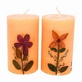 thumbnail image 3 of Sustainable Soy Wax Pillar Candle with Essential Oils & Dried Flowers - Orange Scent, 3 of 5