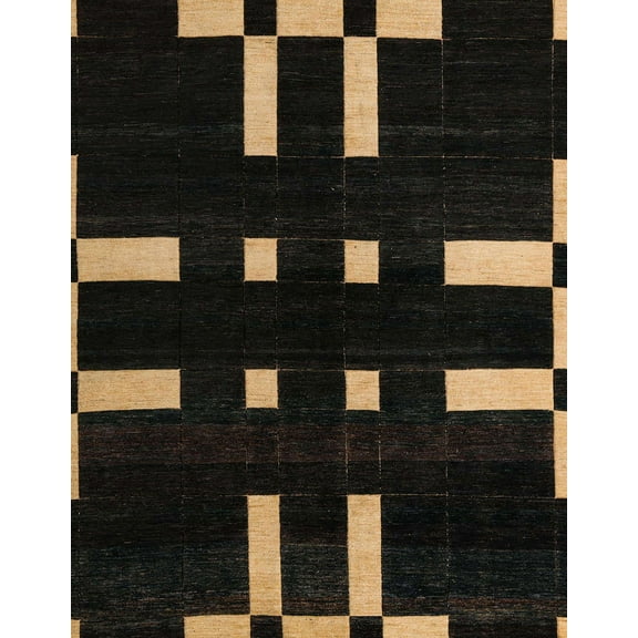 Ahgly Company Machine Washable Indoor Rectangle Abstract Antique Bronze Green Area Rugs, 5' x 7'