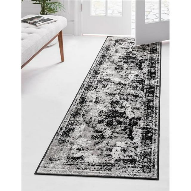 Unique Loom 3141431 3 Pi 3 Po x 16 Pi 5 Po Salle Garnir Sofia Runner Rug&44; Noir