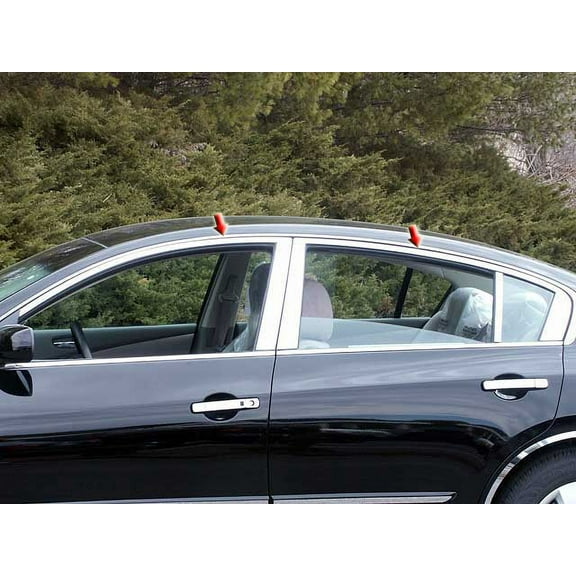 Stainless Steel Window Trim 4Pc Fits 2007-2010 Nissan Altima WP27552 QAA