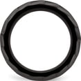 thumbnail image 2 of Black Ti Faceted Edges Polished 12mm Ring, 2 of 5