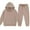 Beige, variant on TQWQT Boys Sweatsuit Kids Tracksuit Long Sleeve 2 Piece Kids Sweat Set Size 3-4 Hooded Solid Color Sweatshirt and Jogging Pant Boys Outfits Beige