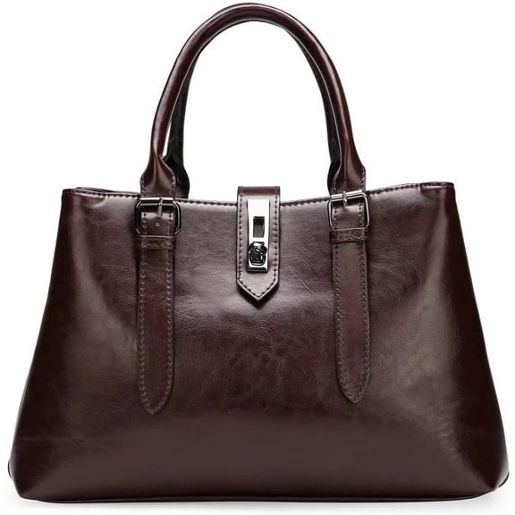 MMYGU Top Handle Handbag for Women Large Capacity Shoulder Bag Multi Pocket Tote Bag PU Leather Tote Bag Retro Satchel