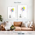 thumbnail image 3 of Elephant Stock The French Bulldog And The Balloons Wall Art - Vertical Canvas Wall Art - Living Room Wall Decor - Animal Canvas - Pink And Blue Decor By Ashvin Harrison - 30" x 45", 3 of 4